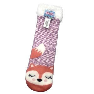 NWT Fox Cozy Kookie Kritters Slipper Toddler Girl’s Socks 4-10